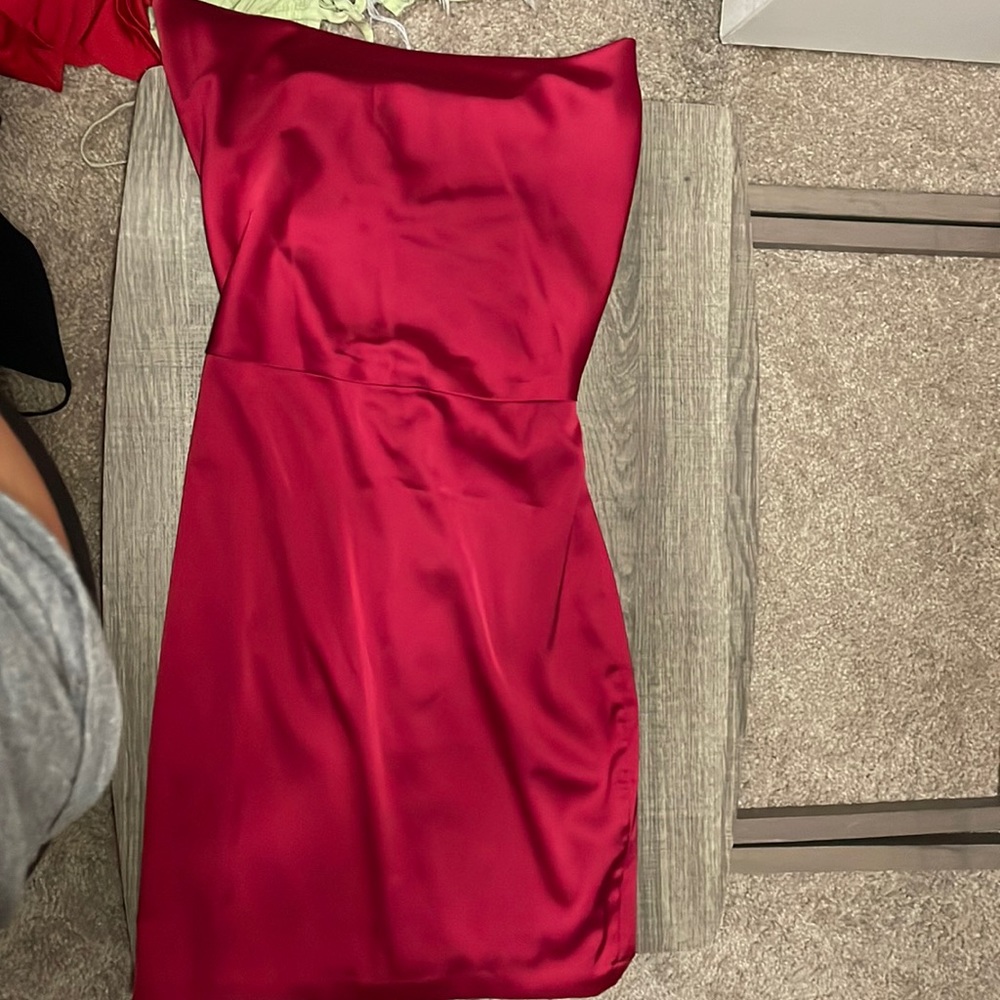 Red Satin Dress